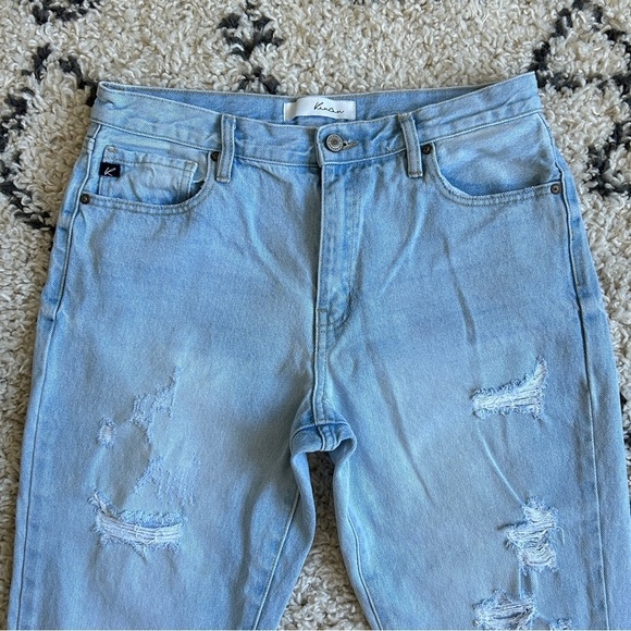 KanCan Sierra High Rise Straight Leg Jeans, Light Wash Distressed, 9 / 28 - Picture 7 of 14